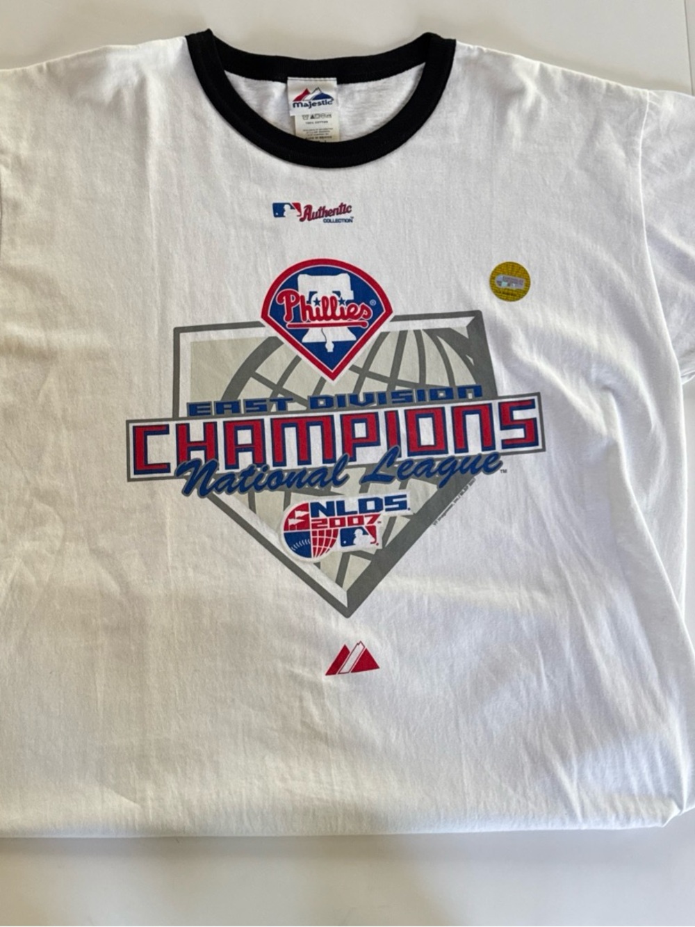 Philadelphia Phillies 2007 National League Champions White Baseball Large NEW